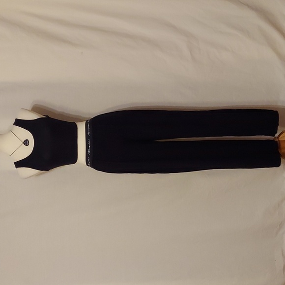 Missguided Black Sleeveless Crop Top and Pants Lounge Set - Picture 9 of 12